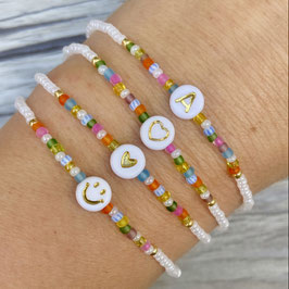 Mini-Armbändchen, Regenbogen, Smiley, Herz, Buchstabe