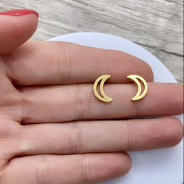 Ohrstecker Edelstahl "leerer Halbmond"