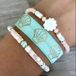 Armband-Set "Aqua Seashells"