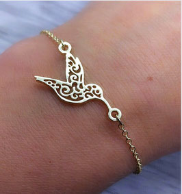 feines Gliederkettenarmband, "Kolibri"
