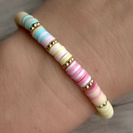 Katsuki Armband "Soft rainbow, gold"