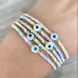 1 Mini-Armband, Rainbow, Evil Eye