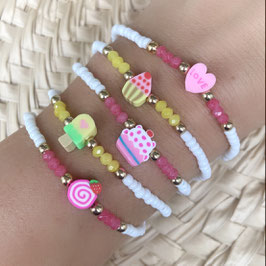 Armband, Sweets & Candy, weiß, bunt