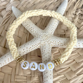 Katsuki Armband "Sand, pastellgelb, gold"