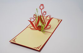 Popgrats Tulpen 3D Grußkarte