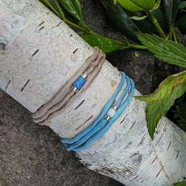 Armband aus Habotaiseide mit Miyuki Perlen in verschiedenen Farben