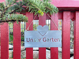 Metallschild "Lieke" - *Unser Garten* - aktuell 20 % Rabatt