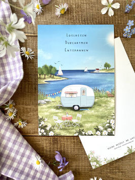 Große Postkarte "Kleine Auszeit am Wasser"