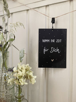 Metallschild "Nimm dir Zeit für Dich"