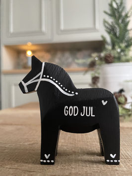 Weihnachts-Dalapferd "Emil" - 7 cm - kantige Form