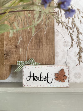 Holzschild "Leni" - *Herbst* - 12 x 5,5 cm