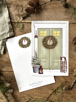 Große Postkarte "Winterliches Zuhause"