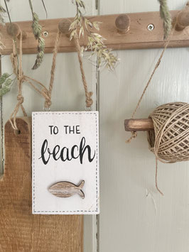 Holzschild "Jarne" - To the beach