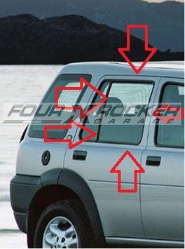 VETRO CRISTALLO SCENDENTE POSTERIORE VERDE LAND ROVER FREELANDER 1'serie 98>06