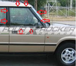 VETRO CRISTALLO SCENDENTE ANTERIORE VERDE LAND ROVER DISCOVERY 2 TD5 99>03