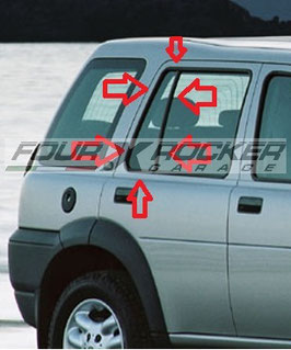 VETRO CRISTALLO FISSO PORTA POSTERIORE FUME' LAND ROVER FREELANDER 1'serie 98>06