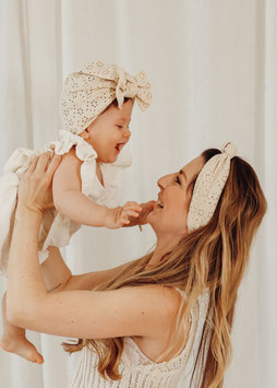 Headwrap creme - Broderiejersey
