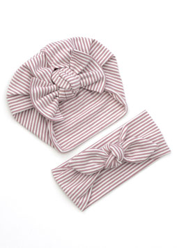 SET Headwrap und Schleife altrosa