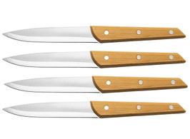 Set de 4 couteaux de table 'Alta', bambou