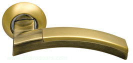 Комплект дверных ручек Sillur 132 S.GOLD / BR
