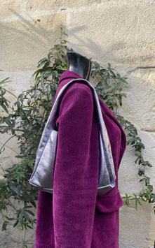 Cabas Shopper-Bag argent reflet rose  made in Bordeaux
