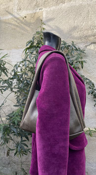 Shopper Bag Bronze argent grainé made in Bordeaux