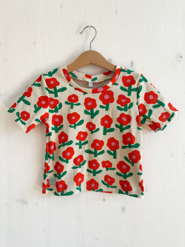 Rib Tee cropped flowers rot