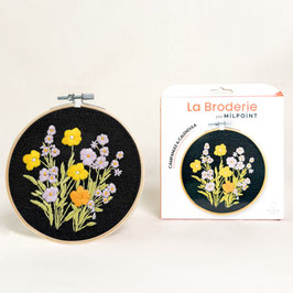 Stickset mit Stickrahmen "Glocken- & Ringelblume"