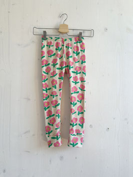 Rib Leggings flowers pink