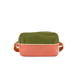 Fanny Pack large sprout green & flower pink