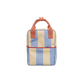 Rucksack small lemon tree stripes cloud blue + twiggy beige