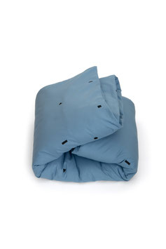 Bettwäsche Set blocks on denim blue