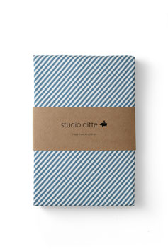Fixleintuch small stripes denim blue