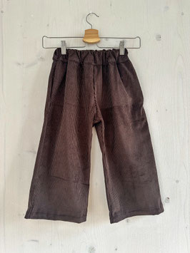 Cord Culotte cropped dark chocolate