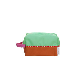 Toiletry bag better together towel green & gravel orange