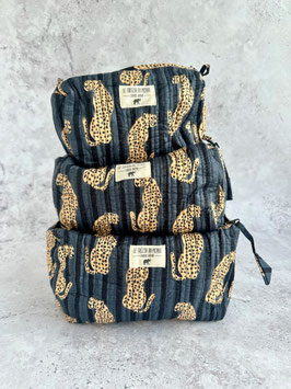 Necessaire leopard black grey