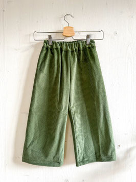 Cord Culotte bottle green