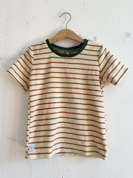 Frottee Shirt stripes rost/oliv