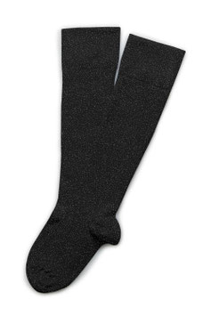 Glitzernde Energie Kniesocken noir de Charbon