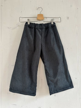 Cord Culotte cropped dunkelgrau