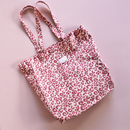 Tote Bag handbedruckt *leo pink*