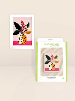 Tapisserie-Stickset "Vase mit roten Beeren"