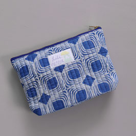 quilted Pouch blue print