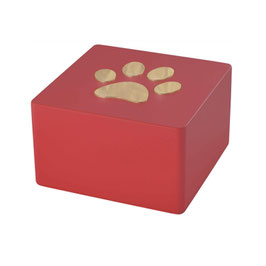 Urna in legno - modello Colore con orma cod. COLOR OR Rosso