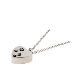 COLLANA CON CIONDOLO PORTACENERI PER ANIMALI COD. HEART PAW