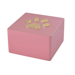 Urna in legno - modello Colore con orma  cod. COLOR OR Rosa