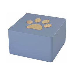 Urna in legno - modello Colore con orma  cod. COLOR OR Blu