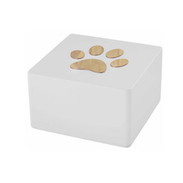 Urna in legno - modello Colore con orma cod. COLOR OR Bianco