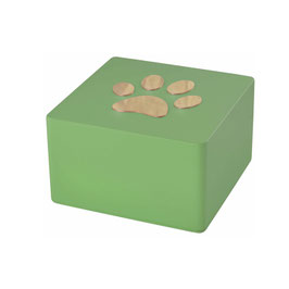 Urna in legno - modello Colore con orma cod. COLOR OR Verde