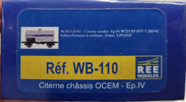 wagon citerne PUJAS  HO 1/87 Réf: WB-110 REE